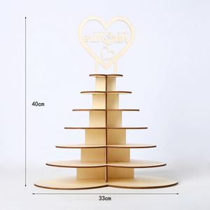 Expositor de Madera para Chocolates al por Mayor, 7 Niveles, Forma de Corazón, para Decoración de Bodas y Hogar, Dropshipping - Product Image 4