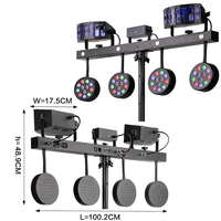 Marslite Gig Bar 2, lumières de scène disco DJ, RGB 4 en 1, LED COB, projecteur PAR, barre lumineuse portable, lumières DJ avec support pour disco DJ
