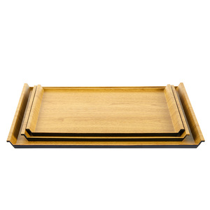 ถาดเสิร์ฟลายไม้ทรงสี่เหลี่ยมสำหรับโรงแรม อาหาร กาแฟ ชา - Product Image 4