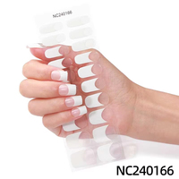 Autocollants pour ongles en gel semi-durcis non toxiques, 20 pièces, autocollants UV, auto-adhésifs, longue durée, pour manucure DIY, salon à domicile
