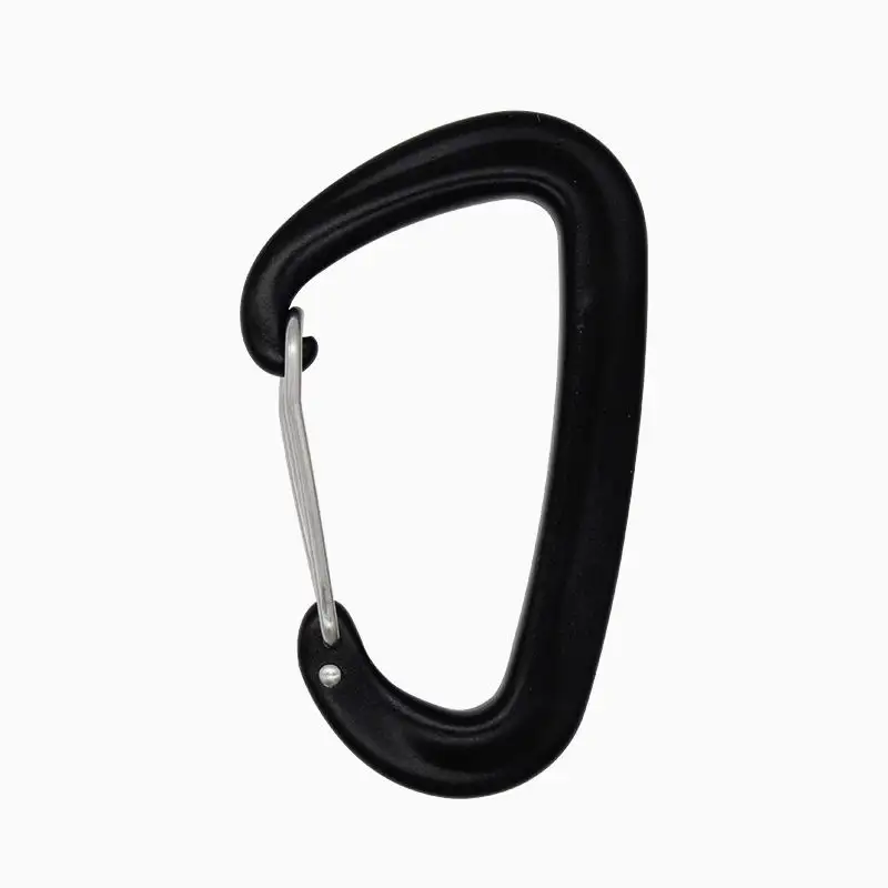 Lampu Carabiner kustom baja bentuk D 6061 aluminium terpasang secara ketat untuk berkemah/memancing/mendaki