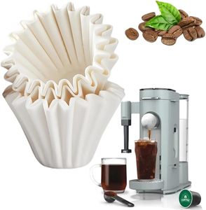 Filtres à café jetables pour les capsules Ninja et les cafetières à café moulu, petits filtres à café blancs - Product Image 1