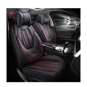 QIYU Factory Luxury 1Set Universal PU Leather Seat Full Set Cover Car Seat Covers Cojín Protector antideslizante