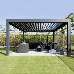Personalizado moderno jardín edificio motorizado persiana techo de aluminio pérgola nuevo impermeable al aire libre Patio Gazebo estilo pabellón - Product Image 3