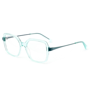 <span class=keywords><strong>ก</strong></span>รอบแว่นตาอะซิเตททรงสี่เหลี่ยมทันสมัย สีฟ้าใส <span class=keywords><strong>ก</strong></span>รอบแว่นทรงเหลี่ยมสำหรับผู้ชายและผู้หญิง แว่นตาทำมือสุดคลาสสิ<span class=keywords><strong>ก</strong></span> - Product Image 4