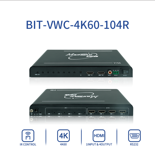 Bitvisus Video Processor for HDMI IR/Panel/PC Upper Computer Control 1x4 2x2 1x3 Video Splitters & Converters