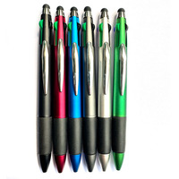 Stylo à bille promotionnel quatre couleurs stylet 4 en 1 couleur multifonction pour cadeau avec logo client