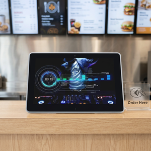 OEM Commercial L Shape 10.1 Inch Android Restaurant Ordering <b>Tablet</b> POE NFC Payment Kiosk for Restaurant - Product Image 1