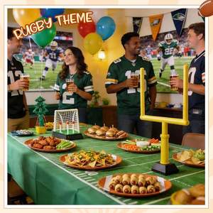 Plateau de service en mélamine en forme de ballon de football, assiettes de service réutilisables pour les fêtes, pour les collations, les biscuits, les desserts, passe au lave-vaisselle - Product Image 5