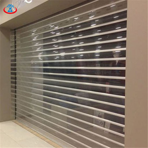 Rõ Ràng Rolling Shutter Cửa Với Động Cơ 100Mm Chiều Rộng Của PC Slat 3000mmW * 2200mmH Polycarbonate Con Lăn Cửa - Product Image 2