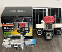 Caméra solaire V920 - Double objectif, haute définition, panoramique à 360 degrés, contrôle à distance par téléphone portable, étanche pour l'extérieur