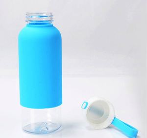 400ml Portable Plastic Water <b>Bottle</b> with Protective Silicone Sleeve & Carry Handle, Leakproof Reusable Water Jug for Fitness - Product Image 6