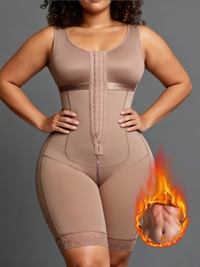 Body sculptant grande taille avec fermeture éclair à l'entrejambe, contrôle du ventre, gaine amincissante sous la poitrine, rehausseur de fesses pour <span class=keywords><strong>femme</strong></span> - Product Image 2