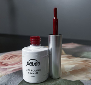 Fournisseur d'articles pour ongles, faible MOQ, vernis à ongles gel UV végétalien et biologique 2 en 1, vernis gel rouge à retirer par trempage, flacon, marque <span class=keywords><strong>PEBEO</strong></span> - Product Image 4