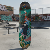 Vente en gros directe d'usine, impression personnalisée, transferts graphiques thermiques, planche de skateboard en fibre de verre, érable canadien, moulage par gravité