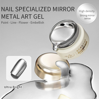 Vente en gros de vernis à ongles gel miroir en métal organique végétalien or argent liquide métallique uv gel