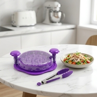 Grande déchiqueteuse de poitrine de poulet visible avec poignée ergonomique rotative, base antidérapante et brosse pour cuisine, tacos et salades
