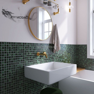 Outdoor Klassisch Modernes Wasserlinien-Schwimmbad-Mosaik Natürlicher Grüner Stein Marmor-Mosaik für Schwimmbad-Fliesen - Product Image 2