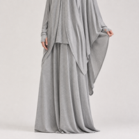 Ensemble de prière modeste pour femmes musulmanes, long khimar, haut et pantalon large, ensemble abaya islamique