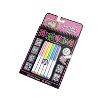 Bloc de coloriage magique à motifs en velours, thème papillon, avec 6 marqueurs, livre de dessin en velours, ensemble d'activités artistiques DIY pour enfants