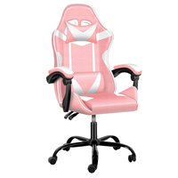 Chaise de course de jeu en cuir réglable et confortable avec repose-pieds