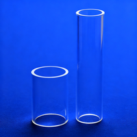 Tube en quartz de silice fondue HM, cylindre en verre transparent, tube en quartz transparent résistant aux hautes températures pour laboratoire UV