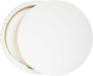 Set di Tele Tonde Stirate di Varie Dimensioni per Artisti, Tele Circolari Personalizzate per Disegno - Product Image 3