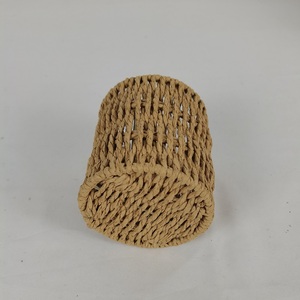 Hiện Đại Nhà Bếp Mây Wicker Giấy Lưu Trữ Giỏ Với Khung Sắt Bàn Side Mô Lưu Trữ Nhựa Mây Giỏ Cho Nhà Văn Phòng - Product Image 3