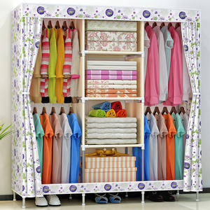 Armario <span class=keywords><strong>de</strong></span> <span class=keywords><strong>tela</strong></span> Simple para el hogar, estructura <span class=keywords><strong>de</strong></span> acero grueso y reforzado, almacenamiento colgante, fuerte y duradero - Product Image 6