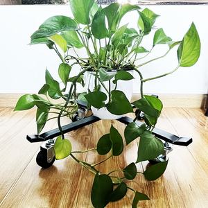 Регулируемая подставка для растений колеса для тяжелых условий эксплуатации металлического железа горшка двигатель подвижный цветок плантатор горшок стенд салазка лоток для грузчиков - Product Image 6