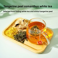 LUMIFLORA Mélange d'essences de thé : Écorce de mandarine, Osmanthus, Thé blanc, Thé aux fleurs, Shoumei, Jasmin, Poire des neiges, Haricot rouge, Graine de Coix - Boîte
