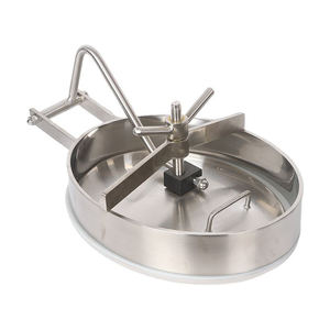 사용자 정의 안쪽으로 열린 580*480 타원형 맨홀 탱크 위생 스테인레스 스틸 <span class=keywords><strong>Inox</strong></span> 304 거울 광택 맨홀 커버 - Product Image 5