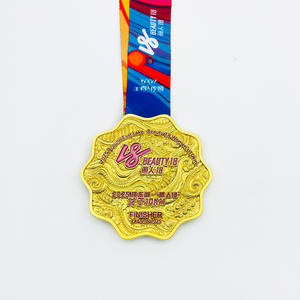 Medalla Deportiva Internacional de Alta Calidad, Medalla de Honor Chapada en Oro de Aleación de Zinc para Eventos Intergubernamentales - Product Image 4