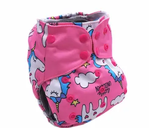 Blue panda Washable Customized baby cloth diapers Waterproof Print Reusable Cloth Diaper For Baby supplier factory