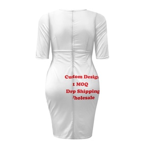 Abbigliamento Dropshipping donna estate personalizzato abito attillato da donna stampa on Demand elegante abito da sera Sexy donna alla moda abito da sera - Product Image 4
