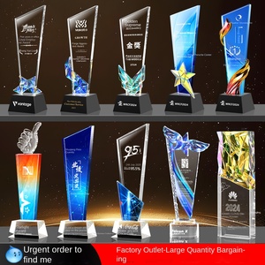 Design gratuito di alta gamma trofeo di cristallo di personalizzazione per campioni incisione UV stampa premio personale eccellente - Product Image 4