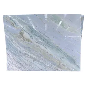 Floor wall decoration marble stone polished quartzite granite slab big marble blue slab calcite stone