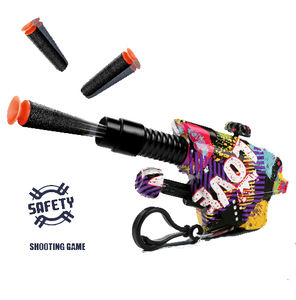 Pistola de Juguete Automática de Bolas de Espuma, Mini Pistola de Burbujas con Objetivo, Pistola de Juguete de Tiburón con Goma Suave - Product Image 4