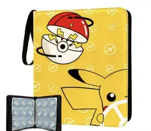 Kartu 900 9 kantong buku kolektor charizard kulit PU folder koleksi permainan kartu perdagangan Pokemon dengan ritsleting