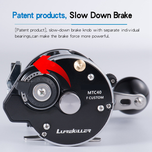 Máy câu cá kim loại Lurekiller MTC40, phương pháp câu rê hiệu quả cao với cuộn dây 22Kg & tỷ lệ lực kéo cao kiểu mỏ cá. - Product Image 5