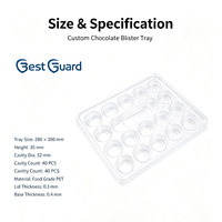 Meilleure Emballage Personnalisé en Blister Recyclable, Plateau Intérieur en Plastique de 1 mm d'Épaisseur pour Chocolats, Boîte Clamshell Écologique de Qualité Alimentaire