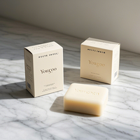 Boîte d'emballage de savon écologique recyclable imprimée sur mesure, petite boîte rectangulaire pliable avec découpe, design artisanal, matériaux recyclés
