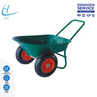 Brouette robuste et bien conçue WB 4511P avec revêtement en poudre, chariot à benne basculante en métal à 2 roues, brouettes Truper fabriquées en Chine