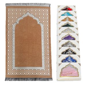 Tapis de prière musulman avec perles pour femmes et hommes, <span class=keywords><strong>cadeau</strong></span> pour le Ramadan, l'Aïd, le Hajj, tapis de voyage - Product Image 5