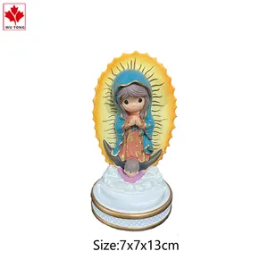 Figura de resina de dibujos animados de la Iglesia Devout, estatua de María para recuerdo, nuevo diseño