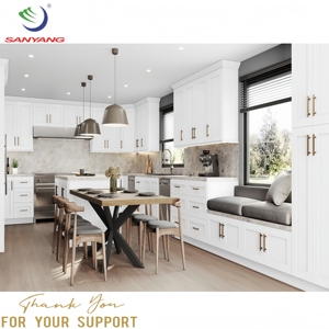 <span class=keywords><strong>Peinture</strong></span> américaine de haute qualité blanc Shaker Armoires de cuisine en bois prêt à assembler Armoires de cuisine en gros à bas prix - Product Image 3