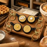 Porte-clés créatif anti-stress en forme de crêpe imprimé en 3D, jouet sensoriel à presser, vente en gros