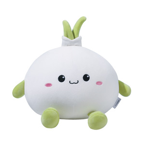 Almohada en forma de U de dibujos animados Zhiwu, 28x28x14cm, almohada de cuello de doble uso para viajes y siestas en la oficina, diseño de calabaza y patata de color sólido - Product Image 1