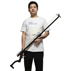 Slingshot en métal noir Piaoyu, slingshot professionnel puissant avec poignée télescopique, pour la <span class=keywords><strong>chasse</strong></span> en plein air - Product Image 5