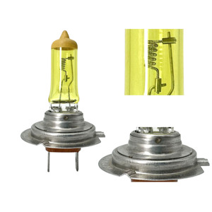 Bombilla halógena para faro de <span class=keywords><strong>coche</strong></span> H7 12V 100W con revestimiento amarillo, la mejor calidad para coches universales. - Product Image 3
